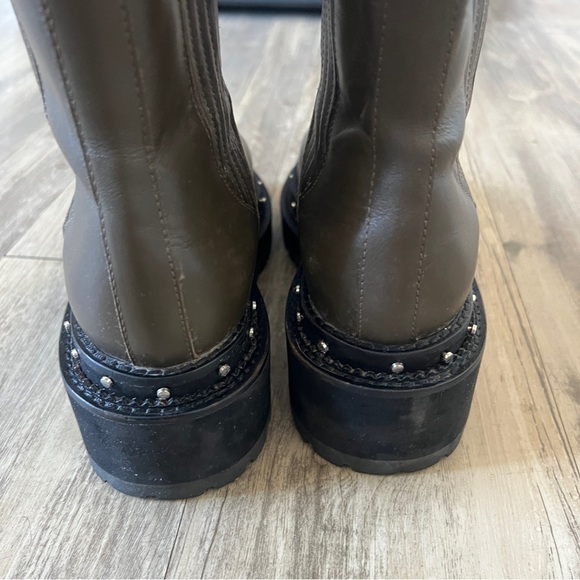 Rebecca Minkoff Nora Studded Chelsea Boot In Olive Green - Picture 9 of 9